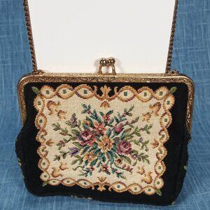 1950's Vintage Tapestry Etched Evening Bag by Joseph Magnin